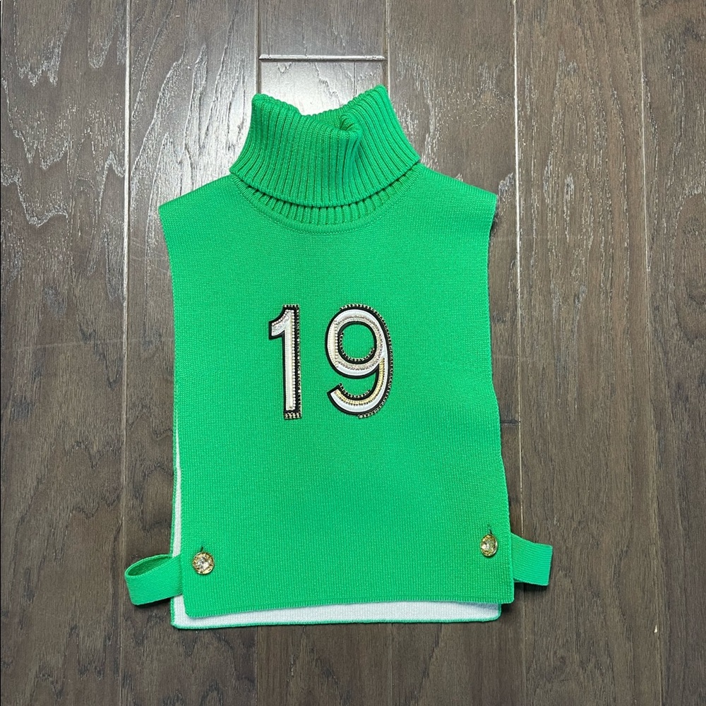 Chanel green knit top